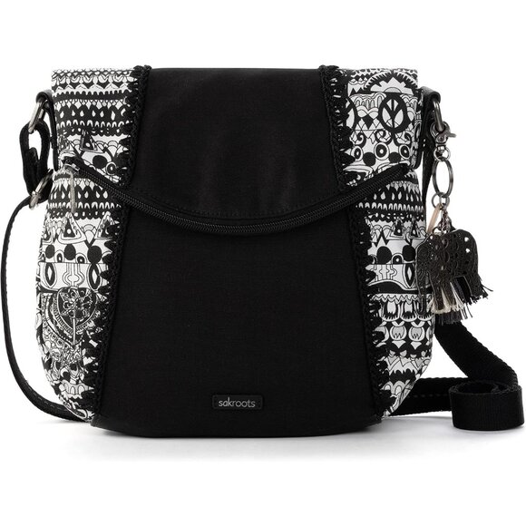 Women's Cotton Recycled Plastic Water Bottle Crossbody Bag Large Eco-Friendly - Picture 1 of 7